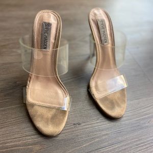 Steve Madden Nude Clear Heels